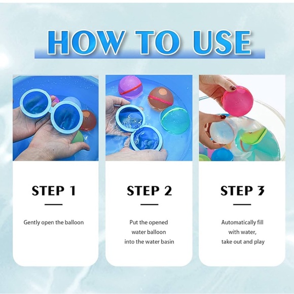 12 Silicone re-useable water balloons - Picture 4 of 8